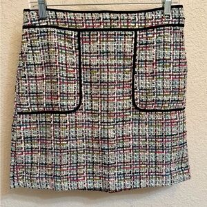 LOFT Colorful Tweed Mini Skirt